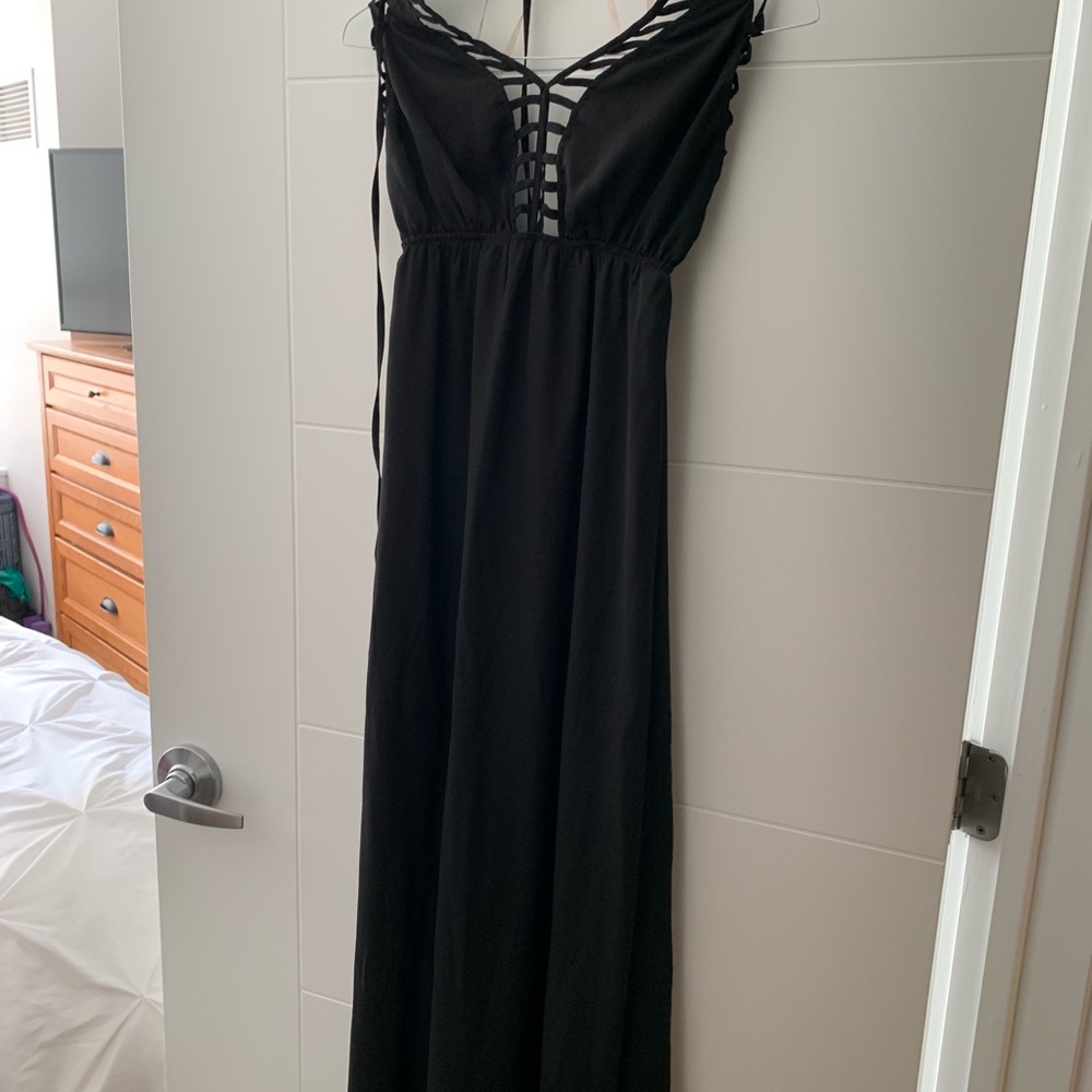 Black maxi dress
